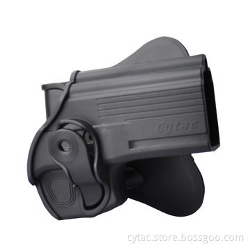 Pistol holster for Taurus 24/7, made of polymer, designed with release button, soft silicone paddle